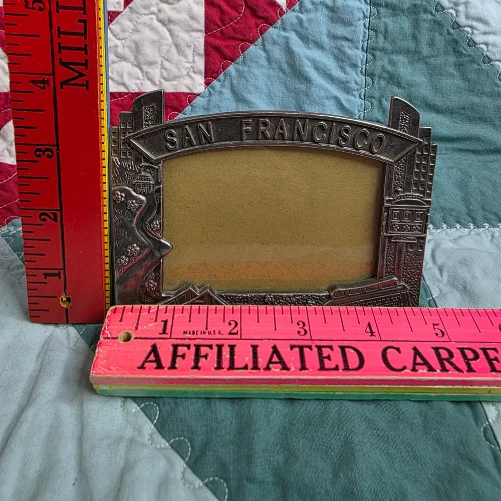 San Francisco Pewter Style Metal Souvenir Picture Frame Silver Tone Souvenir 3x5